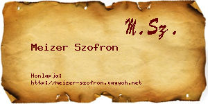 Meizer Szofron névjegykártya